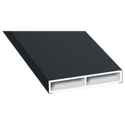Kammerprofil 40x7 mm Lg. 6,00 m foliert ohne Nase 70 1605-083 Anthrazitgrau Glatt Produktbild