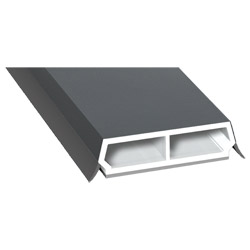 Trapez-Sprosse 38mm SK Lg. 6,00m foliert, mit zwei schwarzen Weichlippen 70 1205-167 Basaltgrau Produktbild