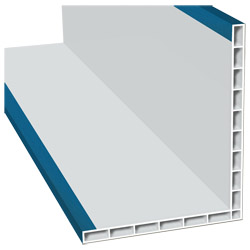 Hohlkammerwinkel 110x90mm Lg. 6,00m foliert 50 0705-167 Brillantblau Produktbild