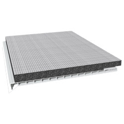Rollladenkastendeckel 280mm Lg. 6,00m Weiß, mit 20mm Flex-Schaum 12mm versetzt von vorneVE: 18m Produktbild