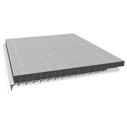 Rollladenkastendeckel 300mm Lg. 6,00m Weiß, mit 20mm Flex-Schaum 12mm versetzt von vorneVE: 18m Produktbild