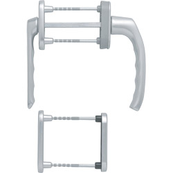 HOPPE Balkon-/Fenstertür-Garnitur STUTTGART 099KH/66N/U26/0600/66NS/49PNS flacher Griff Produktbild