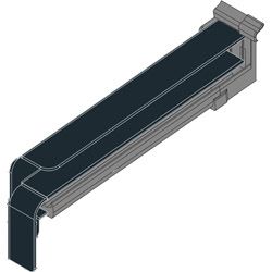 Winkelprofil 40x40x2mm Lg. 6,00m Außen foliert 436 1014 Alux DB 703 Produktbild