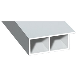 Kammerprofil 40x15mm Lg. 6,00m foliert, mit Nase 72 5105-167 Lichtgrau Produktbild