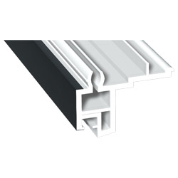 Fensterbankanschlussprofil Schüco 20mm Lg. 6,00m foliert 70 1605-083 Anthrazitgrau Glatt Produktbild