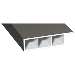 Kammerprofil 60x15mm Lg. 6,00m foliert, mit Nase 70 3905-167 Quarzgrau Produktbild