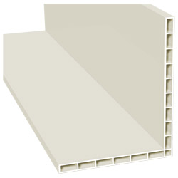 Hohlkammerwinkel 110x90mm Lg. 6,00m Cremeweiß, VE: 30m Produktbild