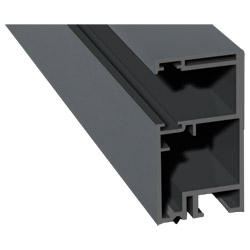 Rollladenführung 30x57mm Lg. 6,00m foliert, GK Grau, ohne Bürste 70 1205-167 Basaltgrau Produktbild