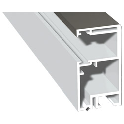 Rollladenführung 30x57mm Lg. 6,00m Rückseite foliert, ohne Bürste GK Braun 70 3905-167 Quarzgrau Produktbild
