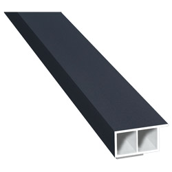 Kammerprofil 30x15mm SK Lg. 6,00m foliert, mit Nase 70 1605-097 Anthrazitgrau Glatt 2 Produktbild