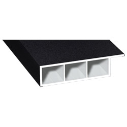 Kammerprofil 60x15mm Lg. 6,00m foliert, mit Nase 70 2105-083 Schwarzgrau Glatt Produktbild