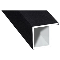 Kammerprofil 17x15mm Lg. 6,00m foliert, mit Nase 70 2105-083 Schwarzgrau Glatt Produktbild