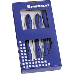 PROMAT Schraubendrehersatz TX mit Rundklinge und 3-Komponentengriff 6-tlg. Produktbild