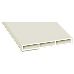 Kammerprofil 60x7mm SK Lg. 6,00m ohne Nase, Cremeweiß, VE: 60m Produktbild