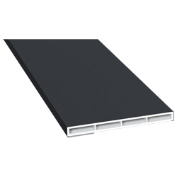 Kammerprofil 80x7mm SK Lg. 6,00m foliert, ohne Nase 701505-083 Schiefergrau Glatt Produktbild