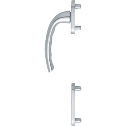 0710RH/66N/66NS Halbgarnitur, Außenseite / F1 Alu natur / N10 / 7 mm / M5 / Profilzylinder / ohne Rastung / HOPPE-Logo Produktbild