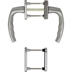 HOPPE Balkon-/Fenstertür-Garnitur ATLANTA 0530/66N/U26/0530/66NS/49PNS. Produktbild