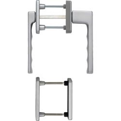 HOPPE Balkon-/Fenstertür-Garnitur TOULON 0737KH/51N/U34/0737/51NS/51PNS flacher Griff Produktbild