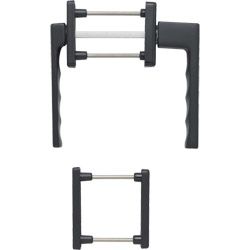 HOPPE Balkon-/Fenstertür-Garnitur TOULON 0737KH/51N/U34/0737/51NS/51PNS flacher Griff Produktbild