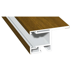 Rollladenführung 55x32mm Lg. 6,00m foliert, mit Nase, ohne Bürste, GK Braun 217 8001-167 Golden Oak Produktbild