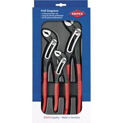KNIPEX Wasserpumpenzangensortiment Alligator® poliert mit Kunststoffüberzug 3-tlg. Produktbild