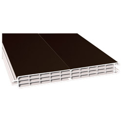 Nut- u. Federprofil 200x24mm Lg. 6,00m foliert, GK Cremeweiß 88 7505-167 Schokobraun Produktbild