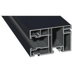 Mini-Rollladenführung 58x38mm Lg. 6,50m foliert, mit zwei schwarzen WeichlippenGK Grau 70 1605-167 Anthrazitgrau Produktbild