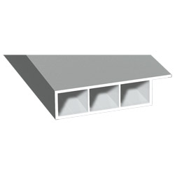 Kammerprofil 60x15mm Lg. 6,00m foliert, mit Nase 70 0405-083 Signalgrau Glatt Produktbild