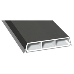 Trapez-Sprosse 65mm SK Lg. 6,00m foliert, mit zwei schwarzen Weichlippen 436 1014 Alux DB 703 Produktbild