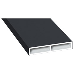 Kammerprofil 40x7 mm Lg. 6,00 m foliert ohne Nase 701505-083 Schiefergrau Glatt Produktbild