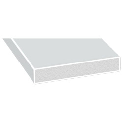 Schaumprofil 55x10mm Lg. 6,00m Weiß, PVC-HartSchaum , VE: 30m Produktbild
