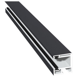 Rollladenführung 30x32mm Lg. 6,00m foliert, mit zwei schwarzen Bürsten GK Grau PX 47858 Anthrazit Ulti Matt Produktbild