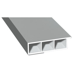 Kammerprofil 60x15mm SK Lg. 6,00m foliert, mit Nase 70 0405-083 Signalgrau Glatt Produktbild