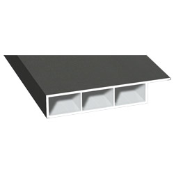 Kammerprofil 80x15mm Lg. 6,00m foliert, mit Nase 436 1014 Alux DB 703 Produktbild
