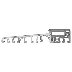 greenteQ Schwelle TB grau mit Deckel grau glatt Produktbild