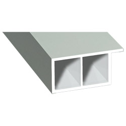 Kammerprofil 30x15mm Lg. 6,00m foliert mit Nase 70 3805-167 Achatgrau Produktbild