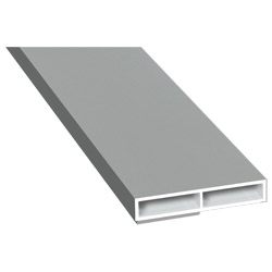 Kammerprofil 40x7 mm SK Lg. 6,00 m foliert ohne Nase 70 0405-083 Signalgrau Glatt Produktbild