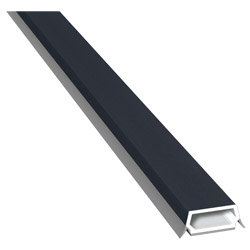 Trapez-Sprosse 23mm SK Lg. 6,00m foliert, mit zwei schwarzen Weichlippen 70 1605-097 Anthrazitgrau Glatt 2 Produktbild