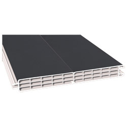 Nut- u. Federprofil 200x24 mm Lg. 6,00 mfoliert, GK CremeweißPX 47858 ANTHRAZIT ULTI MATT [140] Produktbild