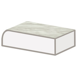 SPRELA Innenfensterbank Profil 110 carrara marmor Produktbild