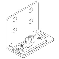 HAWA Bodenführungs-Set mit Rolle für Wandmontage Porta 60/100 Produktbild