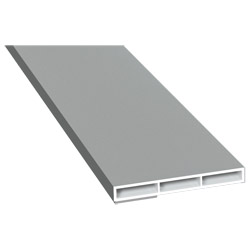 Kammerprofil 60x7 mm SK Lg. 6,00 mfoliert, ohne Nase070 0405-083 SIGNALGRAU GLATT [50] Produktbild