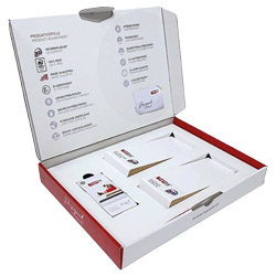 Topalit Musterbox Innenfensterbank 200, inkl. 15 Innenfensterbänke mit einseitig Laminat-/ABS-Kante Produktbild