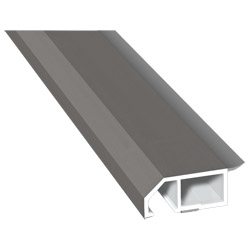 Anschluß-Profil 40mm SK K Lg. 6,00 klipsbar mit Weichlippe schwarz Alux Graualuminium 436 1016 COOL COLOR Produktbild