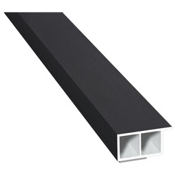 Kammerprofil 30x15 mm SK Lg. 6,00 mfoliert, mit NasePX 47097 BLACK ULTI MATT [139] Produktbild