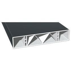 Hohlkammerprofil 170x35 mm Lg. 6,00 mfoliert70 1605-083 ANTHRAZITGRAU GLATT [55] Produktbild