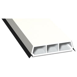 Trapez-Sprosse 52 mm SK Lg. 6,00 mfoliert, mit zwei schwarzen WeichlippenPX 5205 WEIß [75] Produktbild
