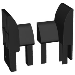 Einlauftrichter für RF 920/930/M927/922/934/934N/948/A-M927Anthrazit, VE: 100 Paarfür Flatterleiste/Traverse Produktbild