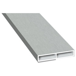 Kammerprofil 40x7 mm SK Lg. 6,00 mfoliert, ohne Nase436 1001 METBRUSH ALUMINIUM [94] Produktbild