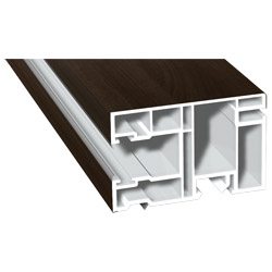 Mini-Rollladenführung 58x38 mm Lg. 6,50 mfoliert, mit zwei schwarzen WeichlippenGK Braun49237 SIENA NOCE [83] Produktbild